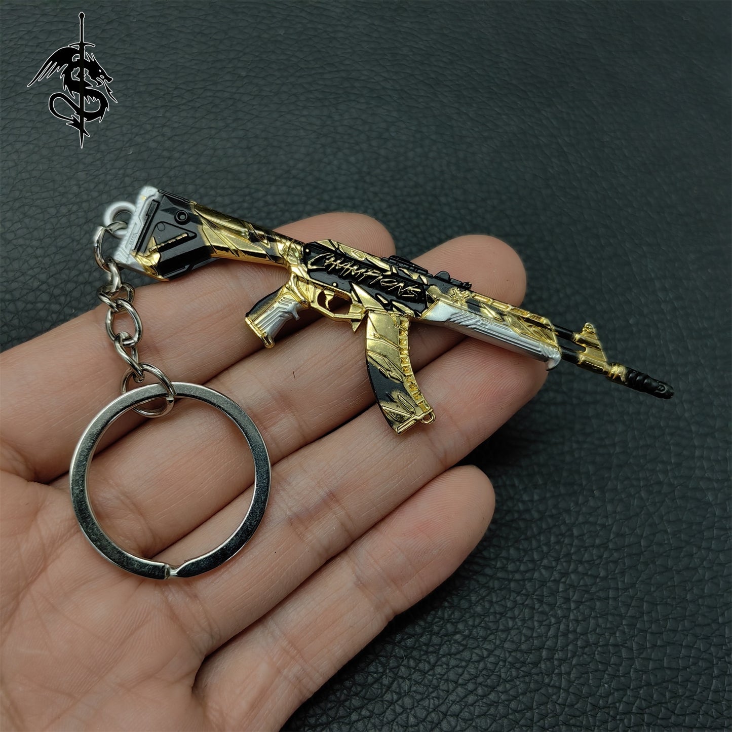 Metal Vandal Gun Pendant Keychain