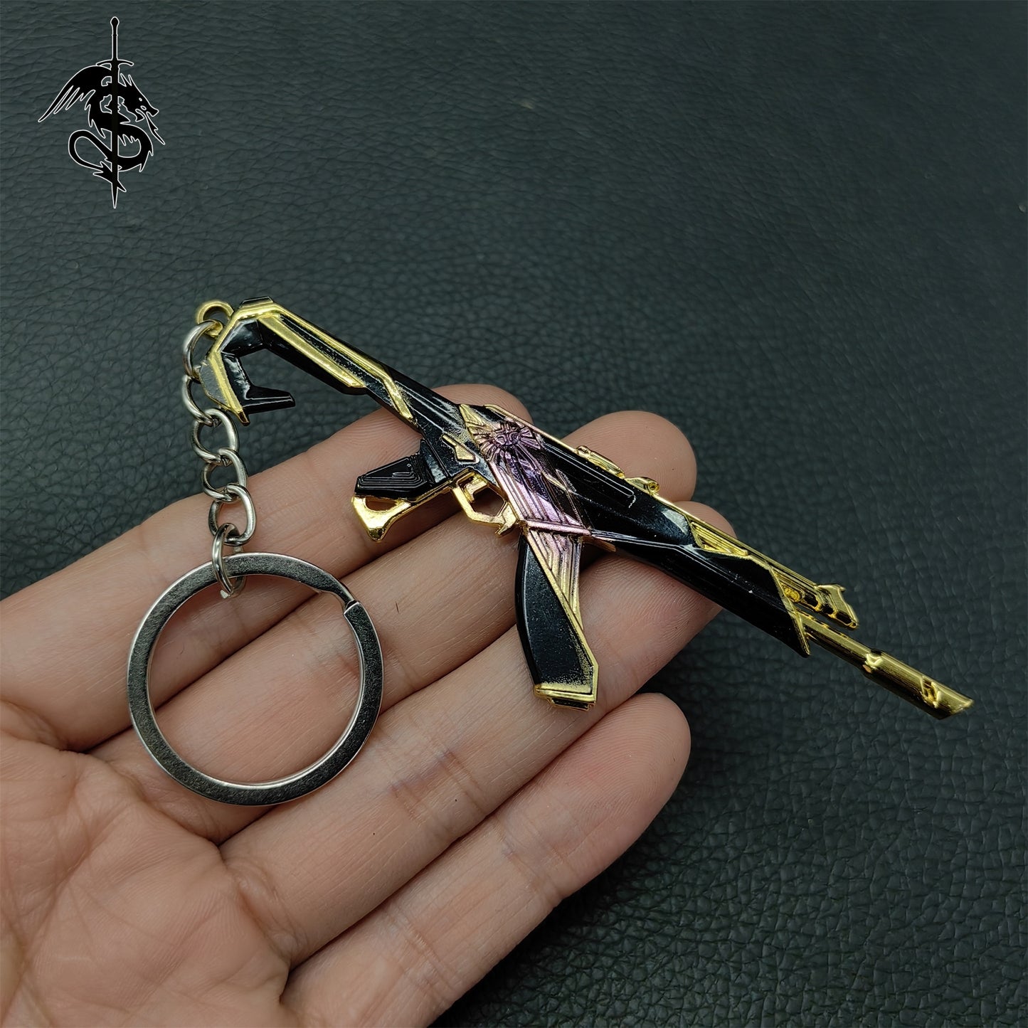 Metal Vandal Gun Pendant Keychain