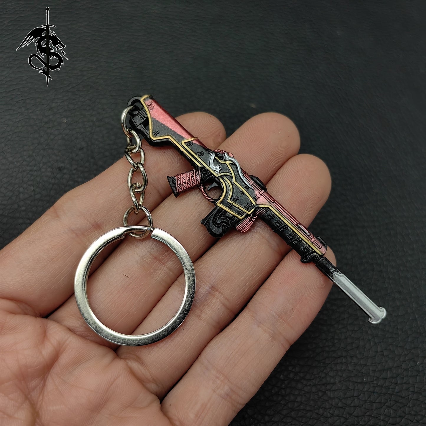 Metal Vandal Gun Pendant Keychain