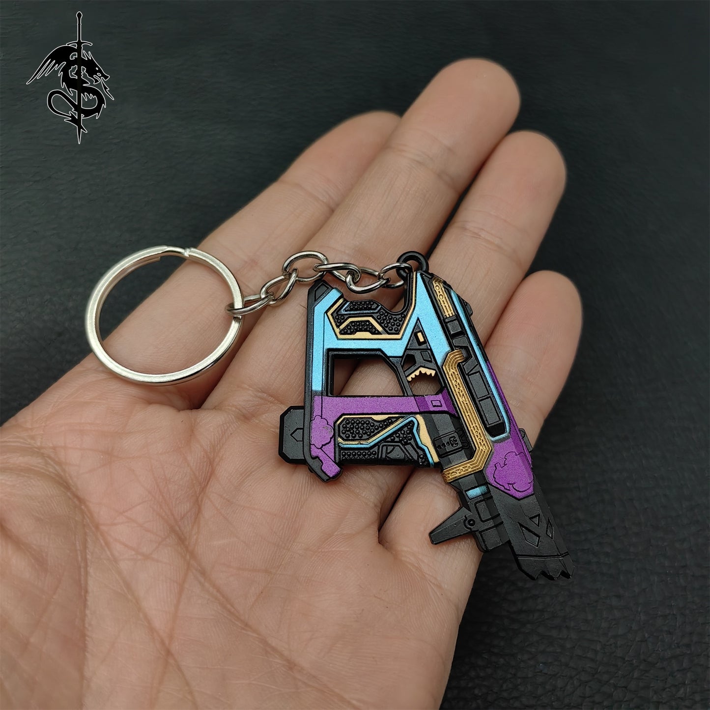 Metal Vandal Gun Pendant Keychain