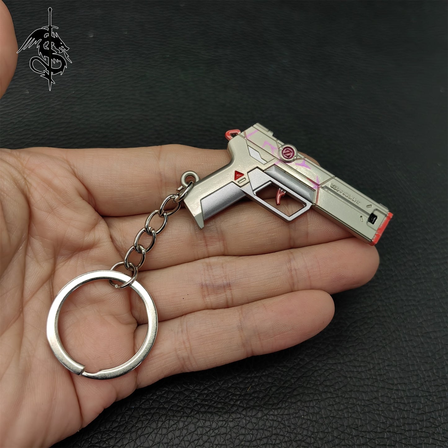 Metal Vandal Gun Pendant Keychain