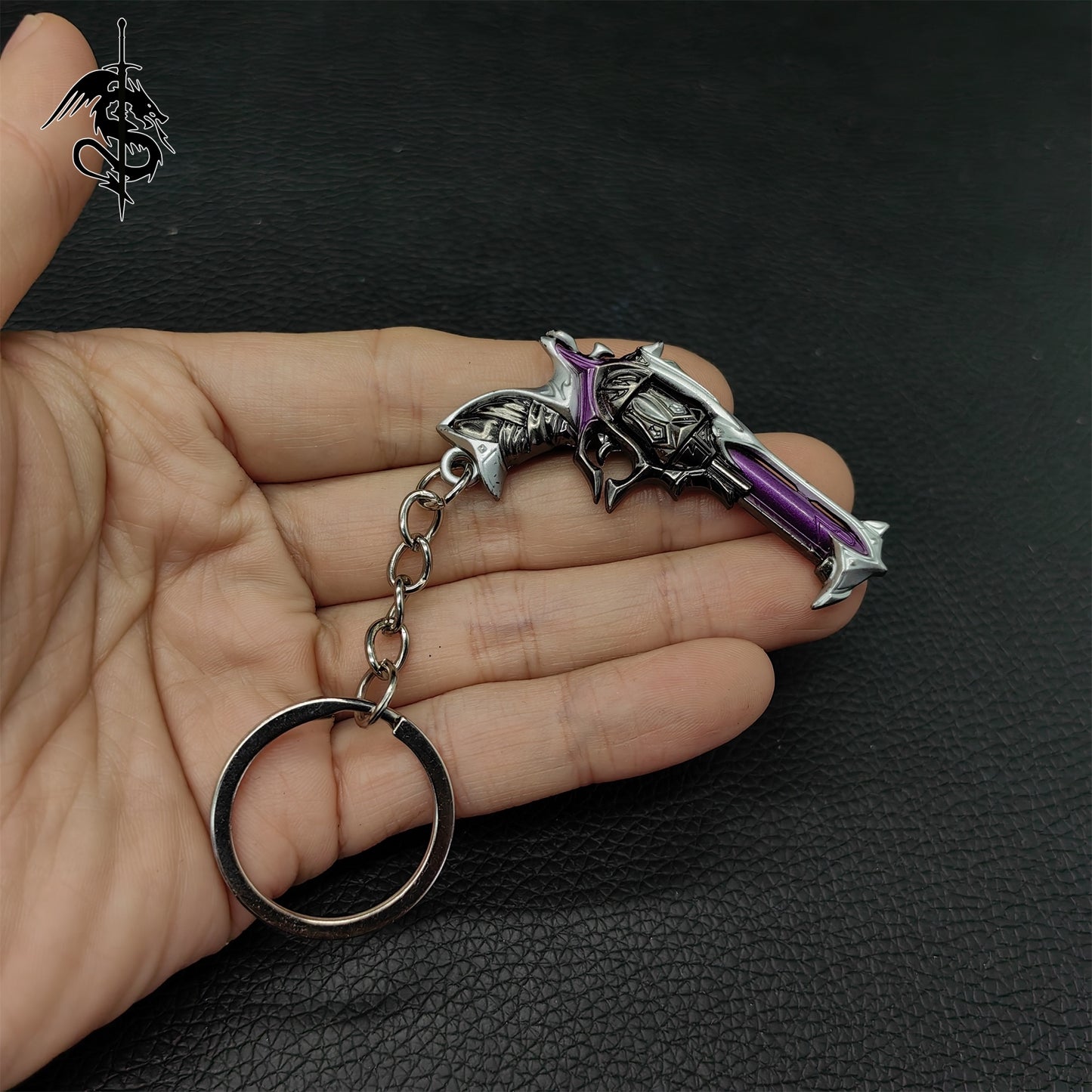 Metal Vandal Gun Pendant Keychain