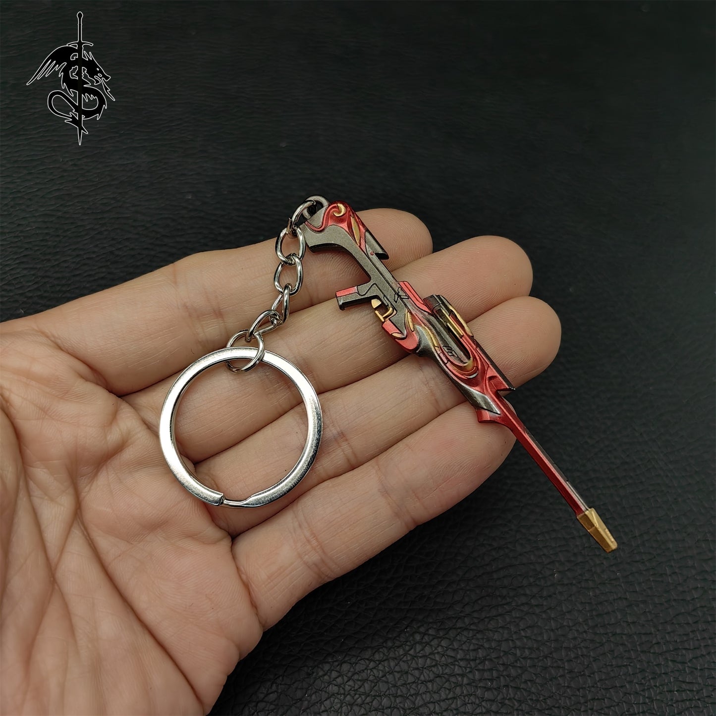 Metal Vandal Gun Pendant Keychain