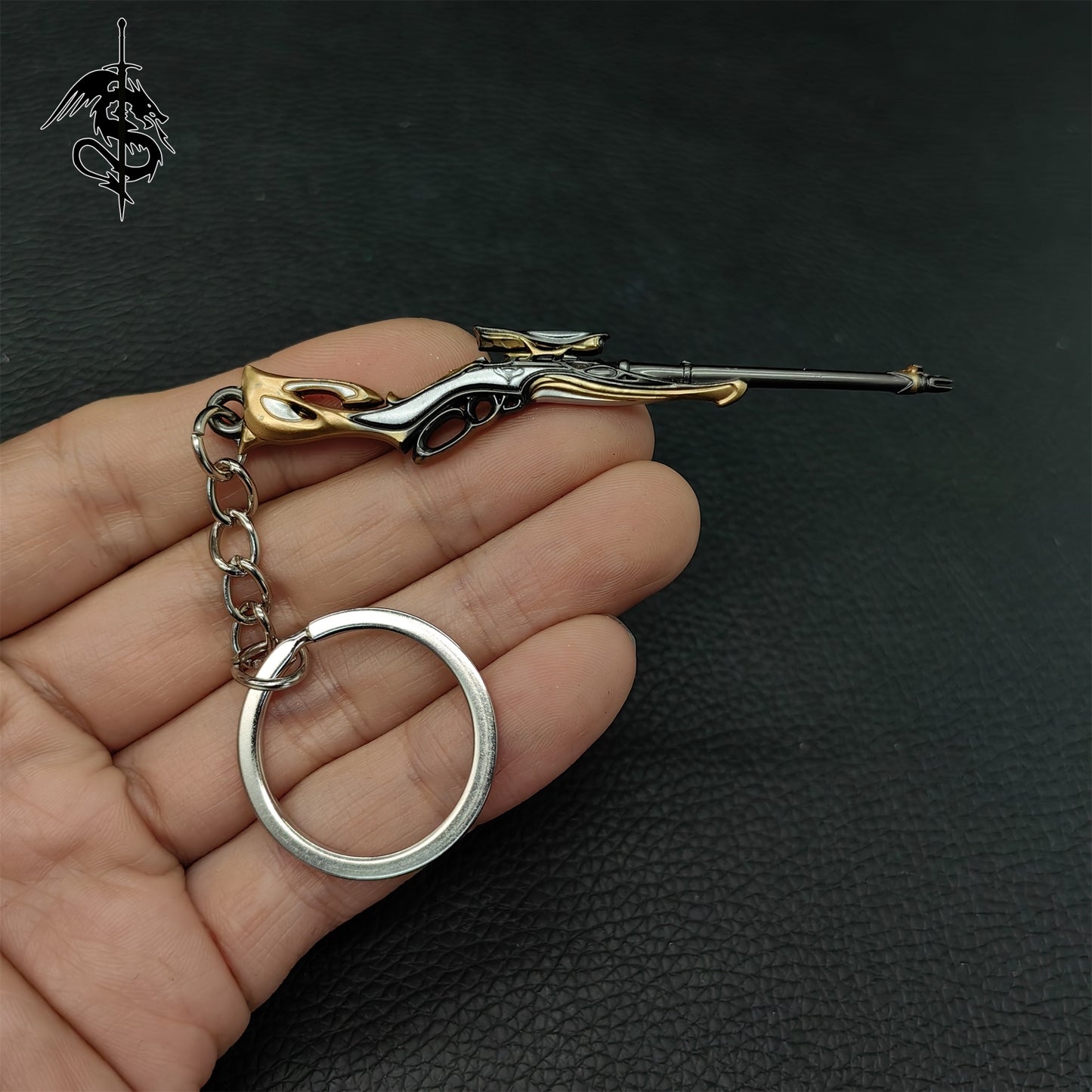 Metal Vandal Gun Pendant Keychain
