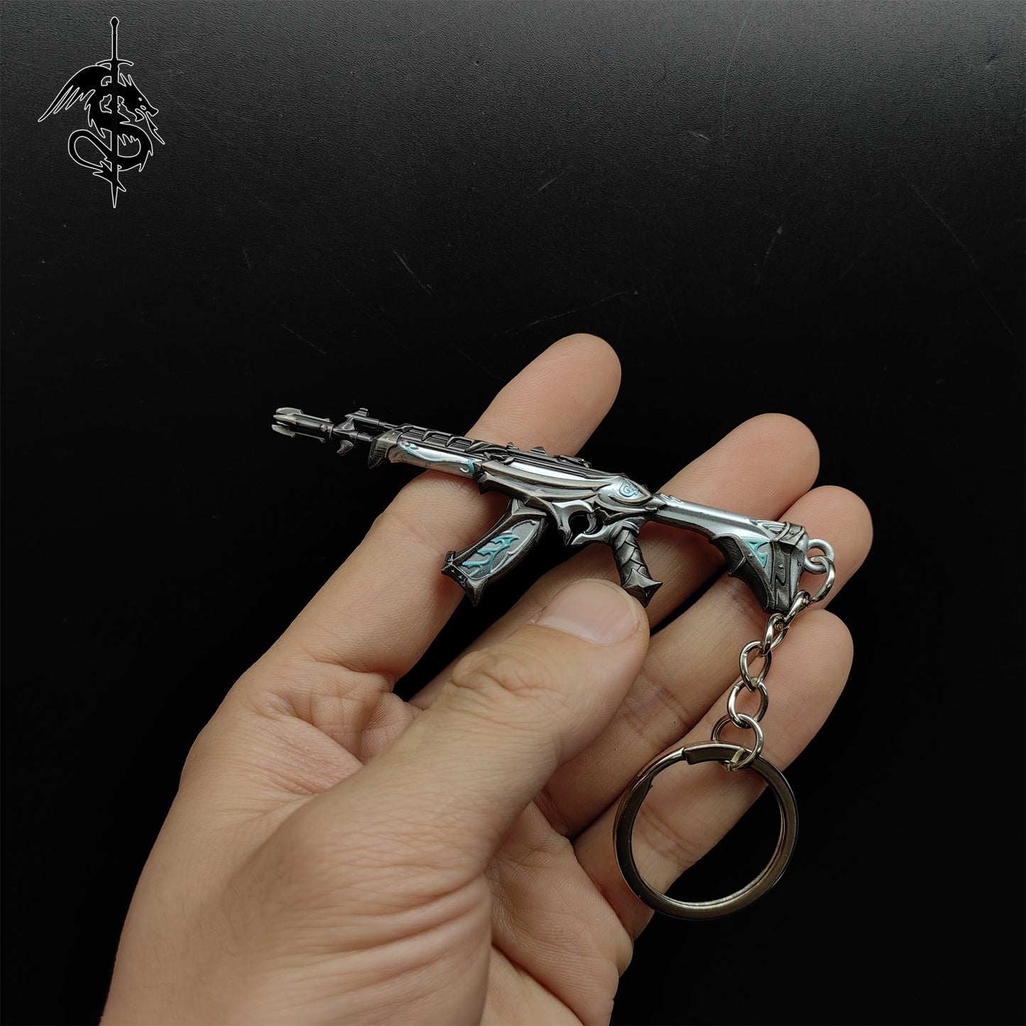 Metal Vandal Gun Pendant Keychain