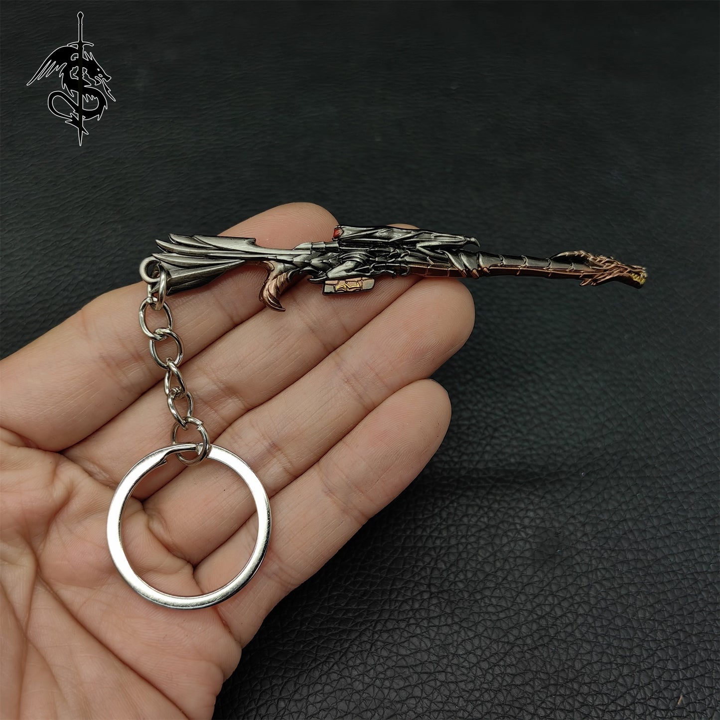 Metal Vandal Gun Pendant Keychain