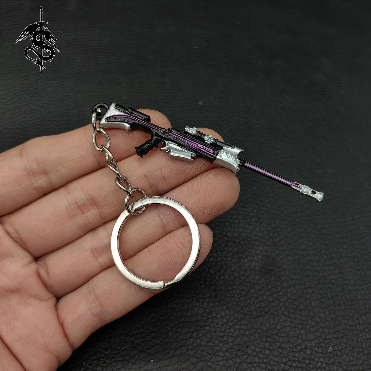 Metal Vandal Gun Pendant Keychain