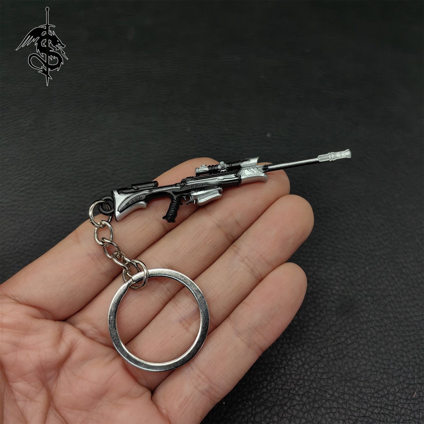 Metal Vandal Gun Pendant Keychain