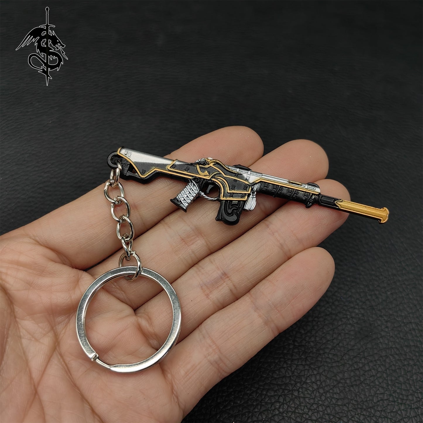 Metal Vandal Gun Pendant Keychain