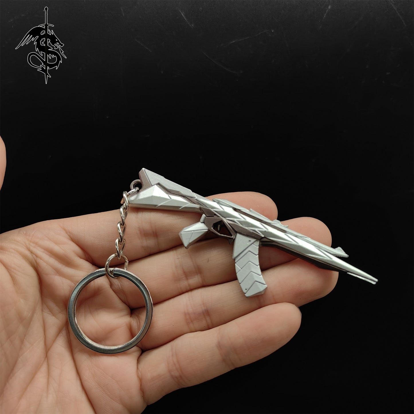 Metal Vandal Gun Pendant Keychain