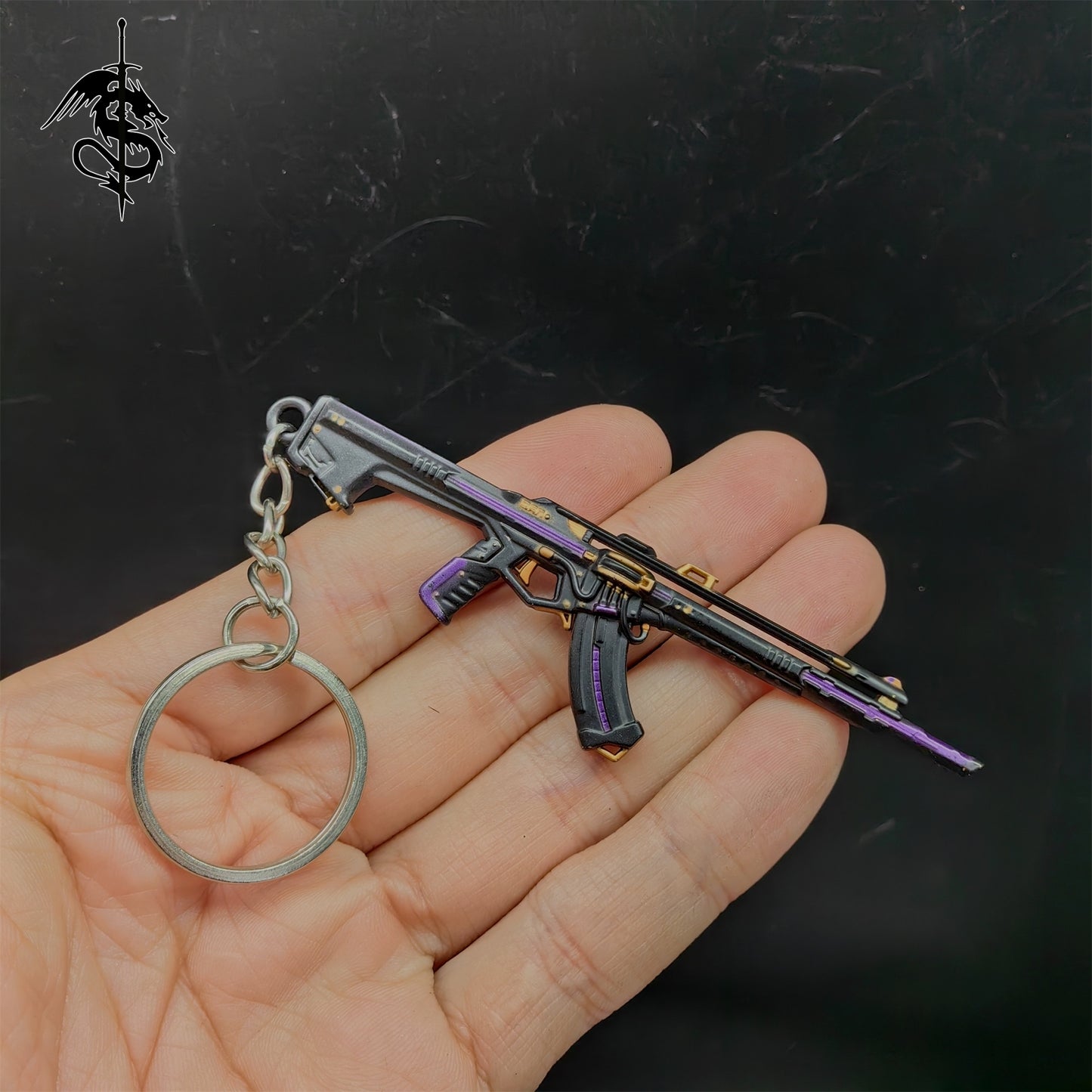 Metal Vandal Gun Pendant Keychain