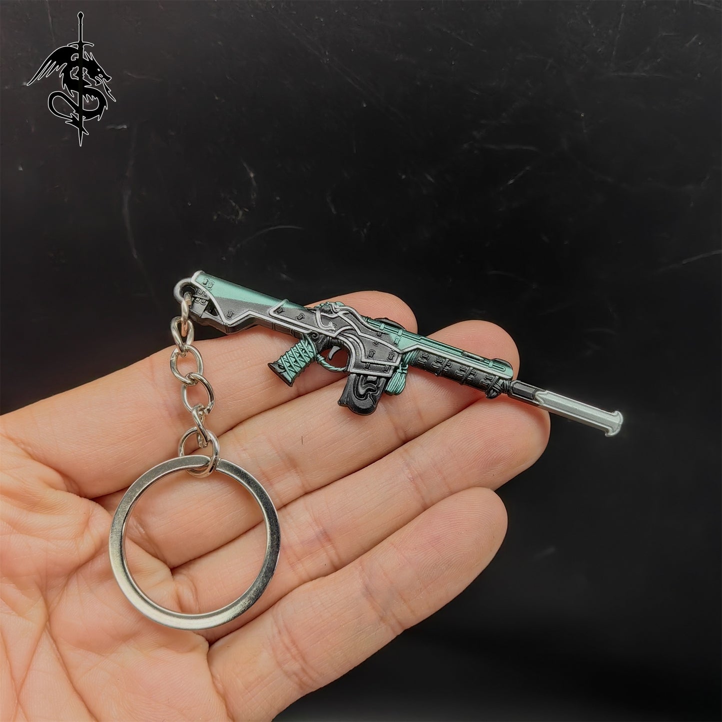 Metal Vandal Gun Pendant Keychain
