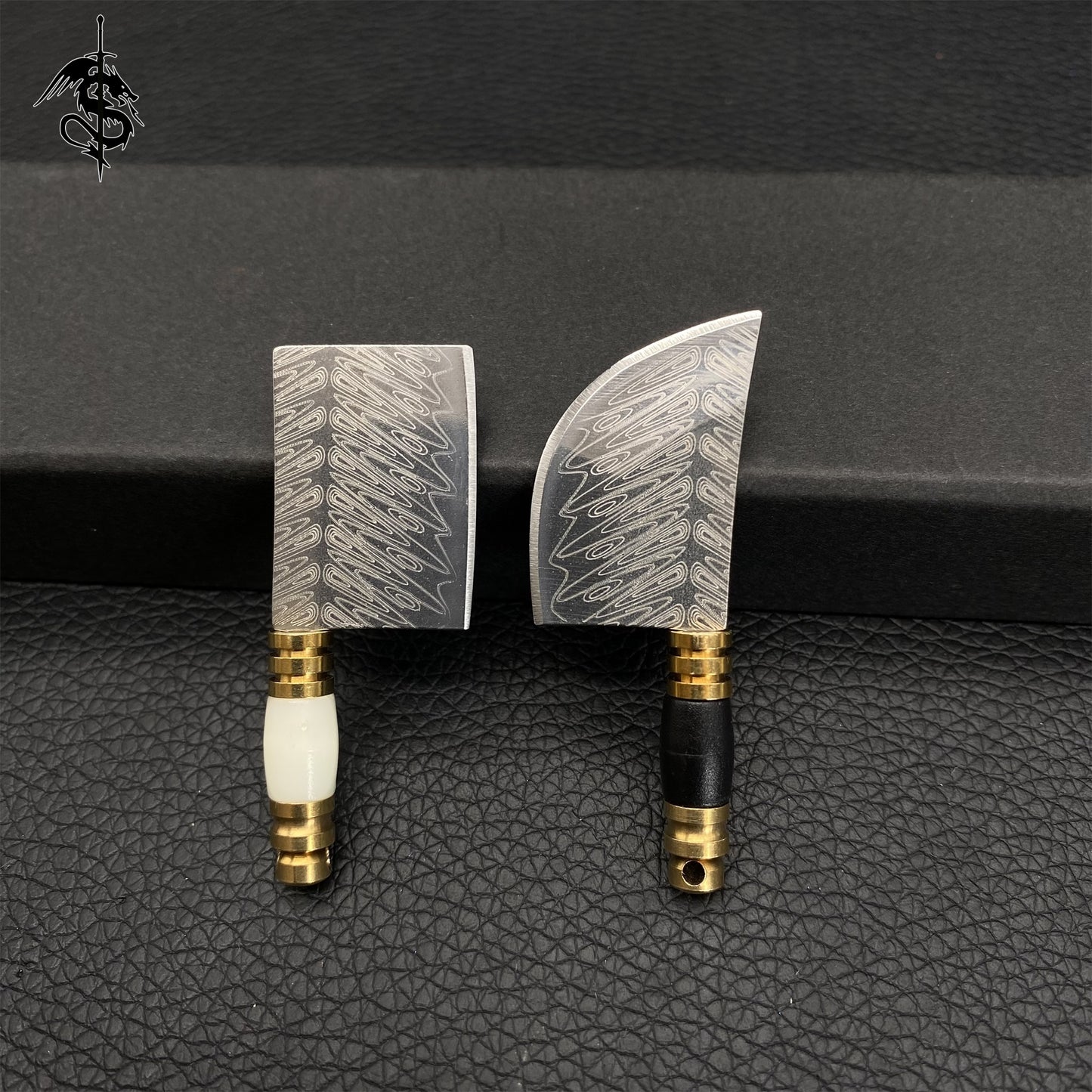 Acrylic Brass Handle Mini Kitchen Knife EDC Sharp Portable Knife