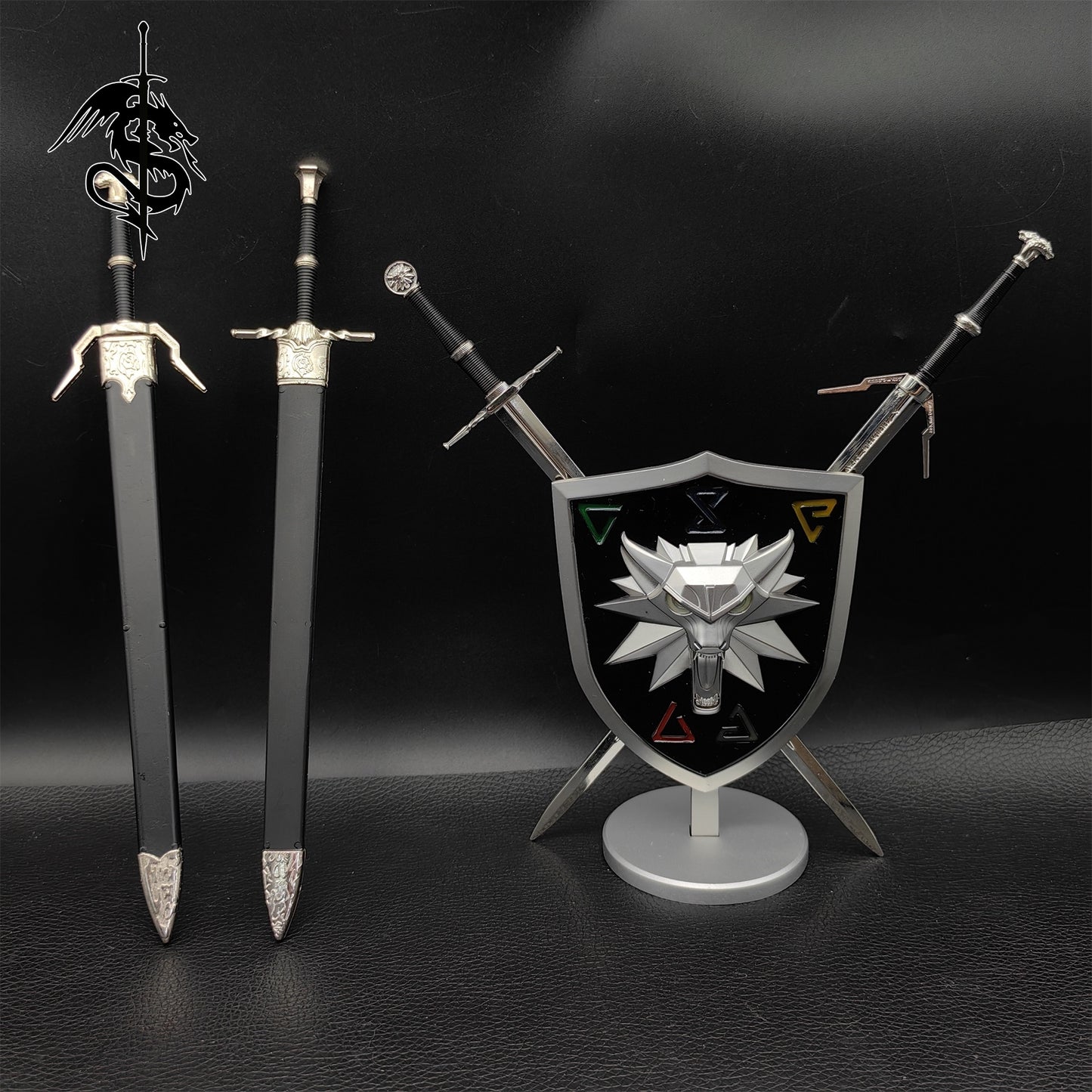 Geralt Sword Metal Miniature Griffin Silver Steel Sword
