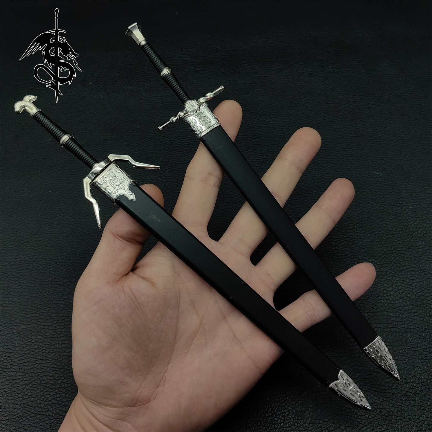 Geralt Sword Metal Miniature Griffin Silver Steel Sword