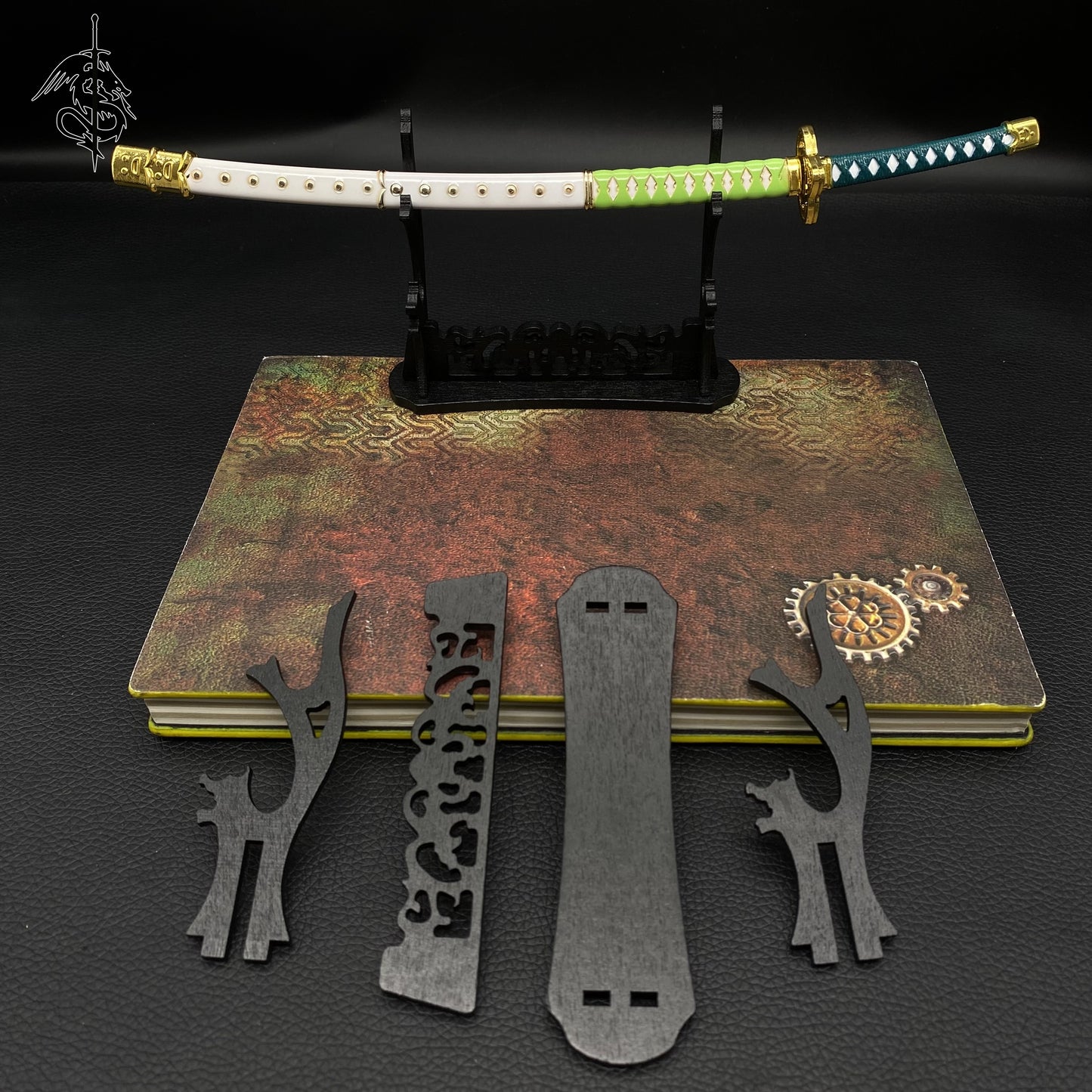 Miniature Displaying Wood Stand Katana Tiny Gun Display Holder