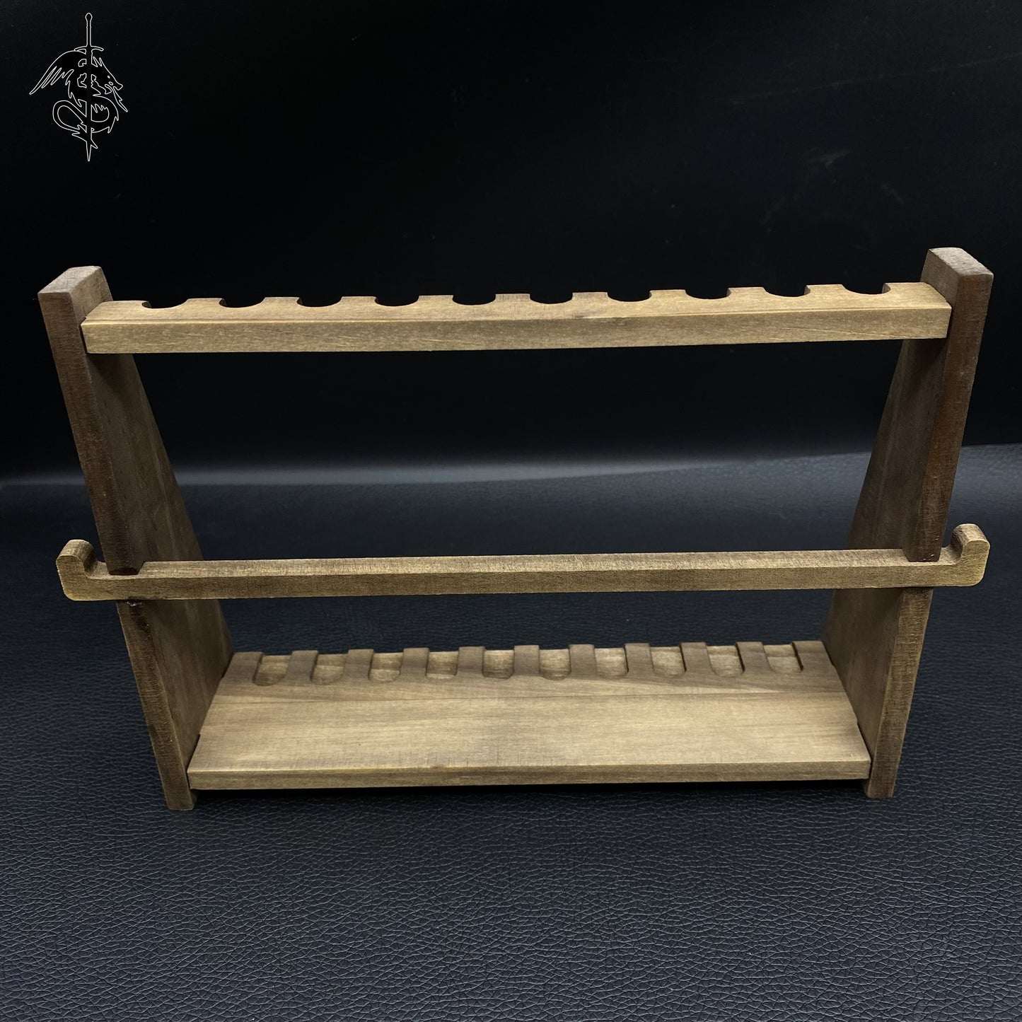 Wood Display Stand Wood Short Sword Rack Showing Holder