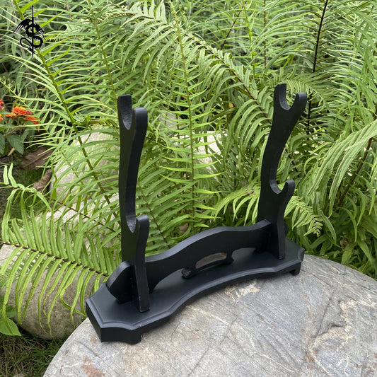 2 Layers Wood Display Stand 2-Layer Wood Knife Display Stand