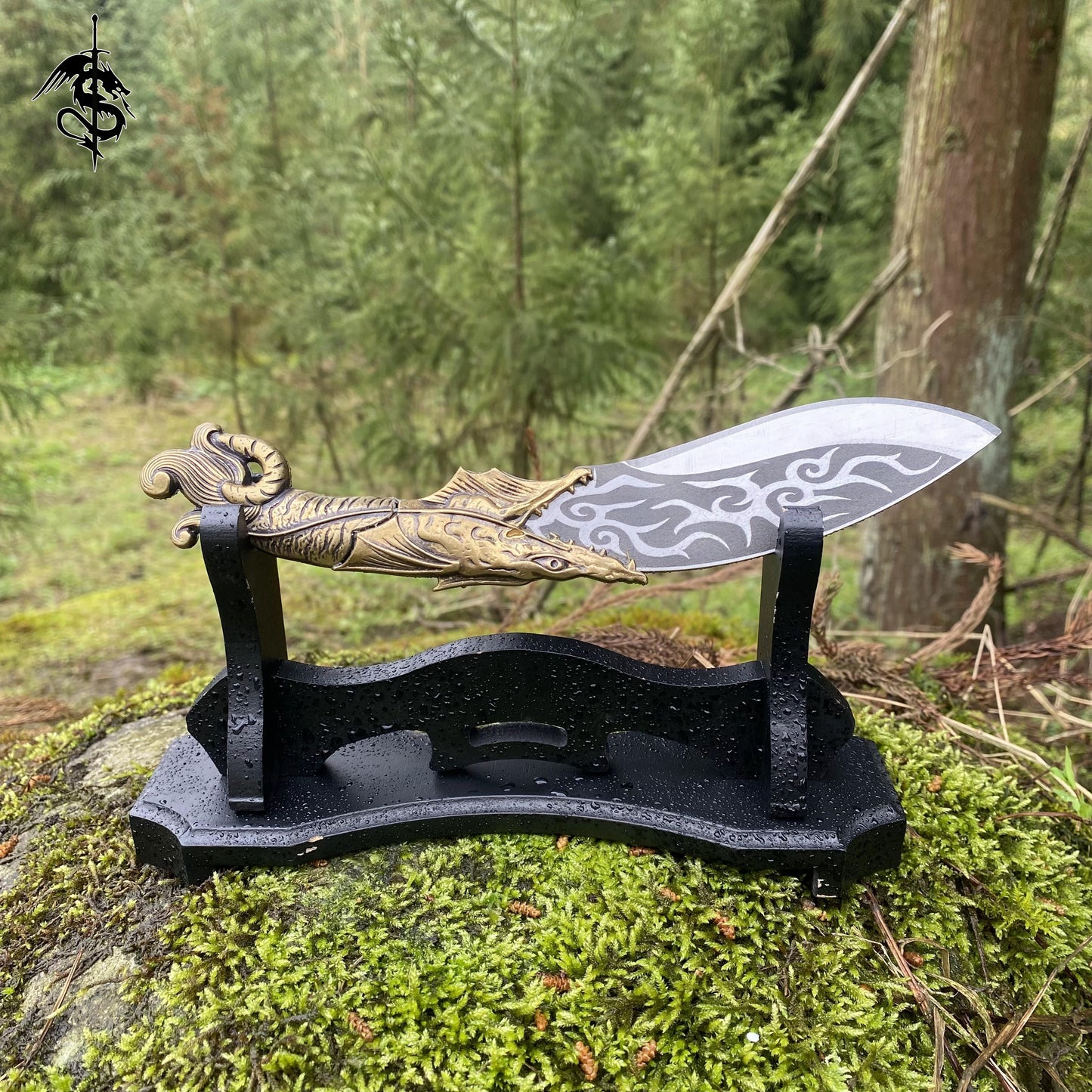 Wooden Stand Wood Miniature Weapons Display Holder