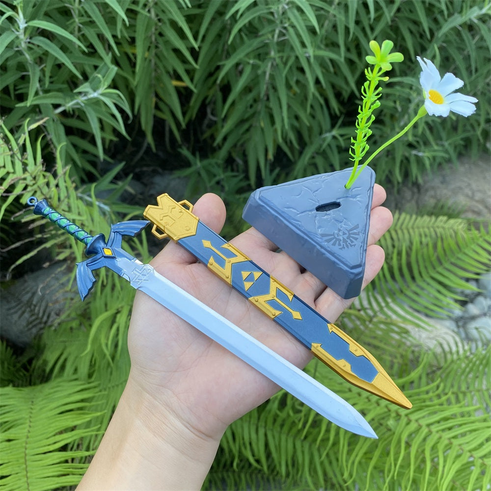 Metal Link Tiny Sword With Stand Weapon 6 In 1 Pack