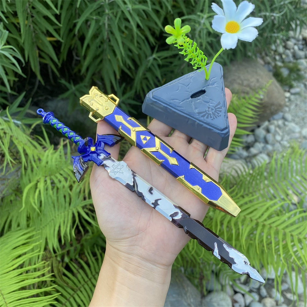 Metal Link Tiny Sword With Stand Weapon 6 In 1 Pack