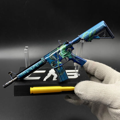 CS Game Skin M4A4 Poseidon Mini Metal Game Replica For Collection