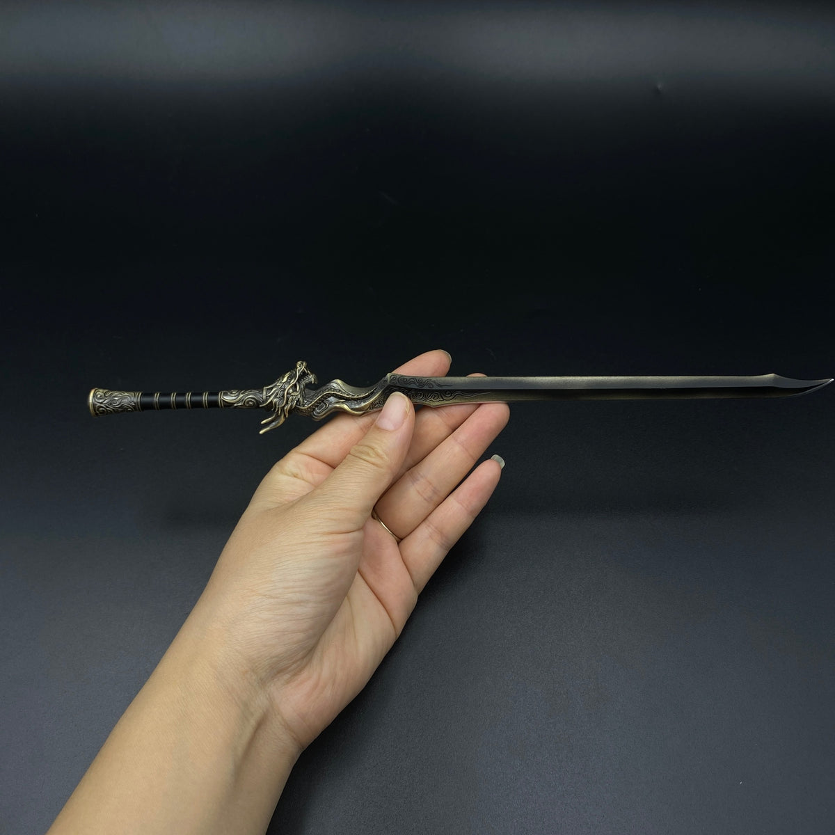 Wujin Ancient Knife Metal Replica | Game Prop Replica Alloy Collectible Sword Ornament for Display & Cosplay Gift