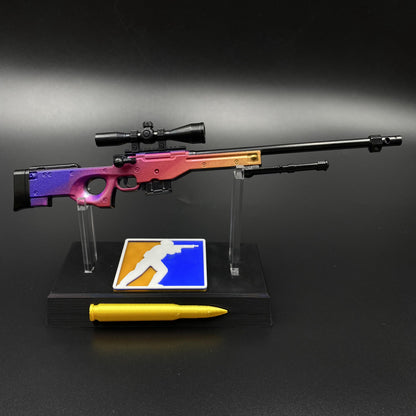 Hot Game CS2 Tiny Gun Fade AWP Metal Replica Game Prop Collectible