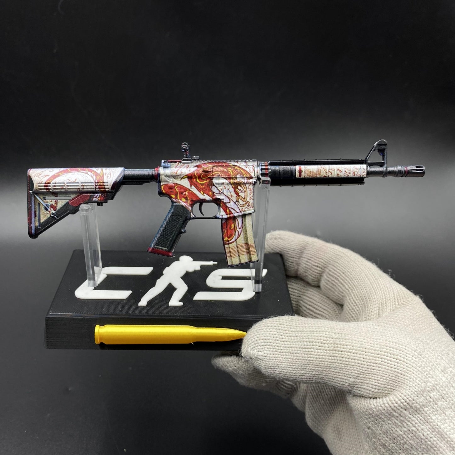 Hot Game CS Skin M4A4 The Dragon King Mini Metal Replica For Collectible