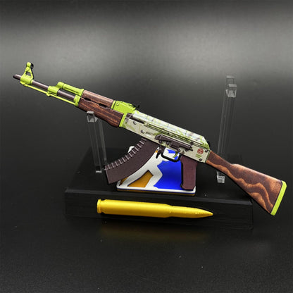Hot Game CS2 AK‑47 Hydroponic Skin Camouflage Mini Metal Replica