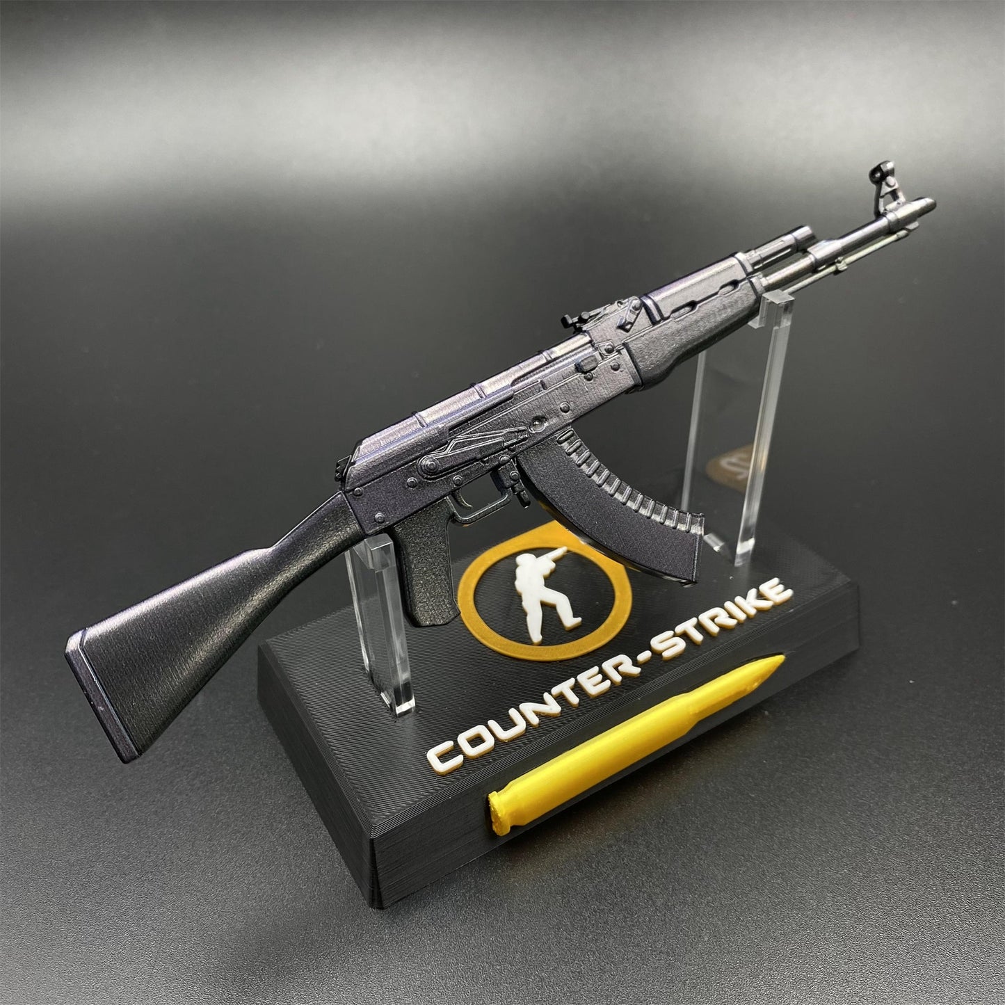 CS2 Game Peripheral - Tiny Gun AK47 Slate Metal Replica Game Prop Collectible