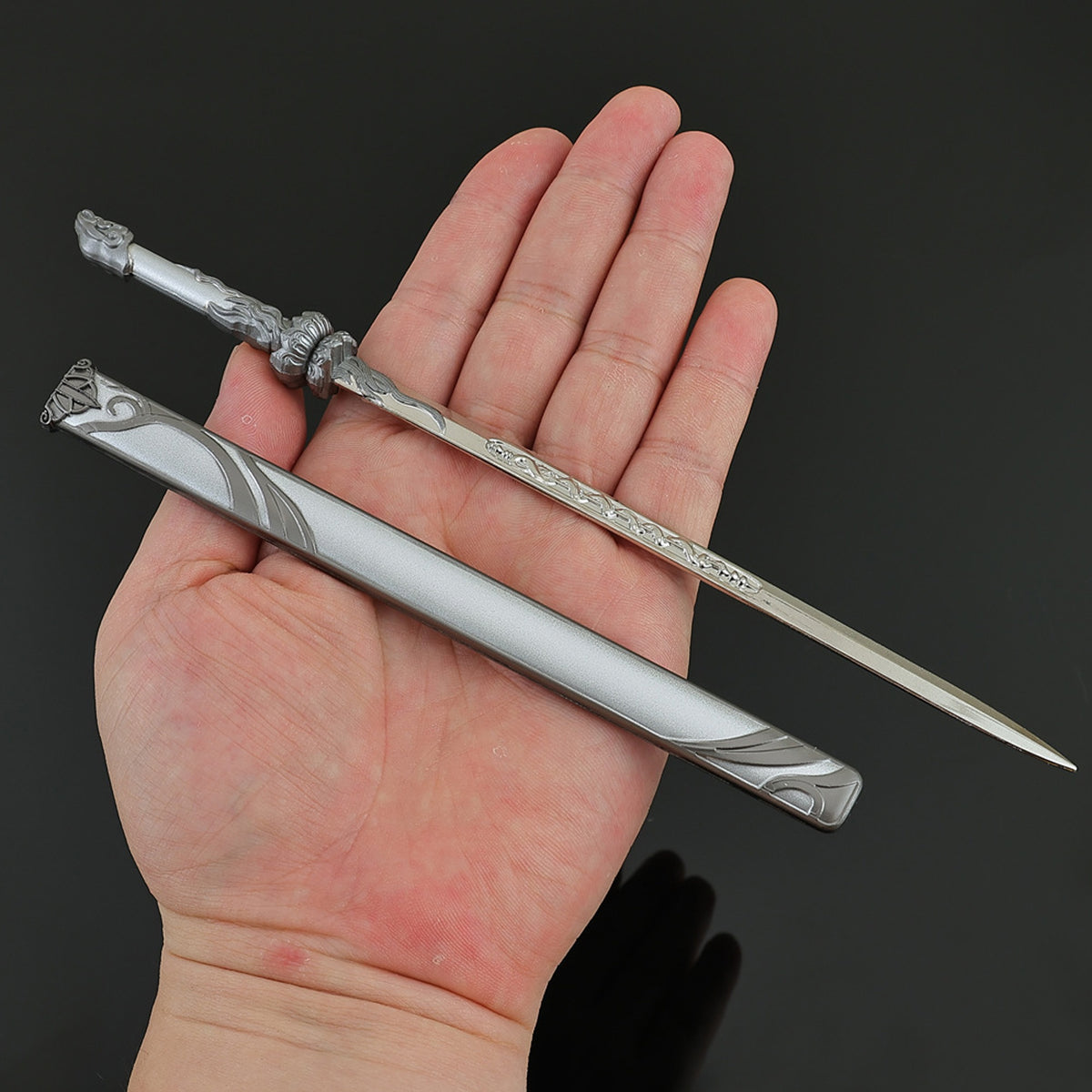 Longxiang Sword Alloy Collectible Replica, Decorative Fantasy Sword with Sheath