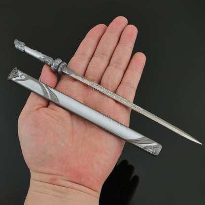 Longxiang Sword Alloy Collectible Replica, Decorative Fantasy Sword with Sheath