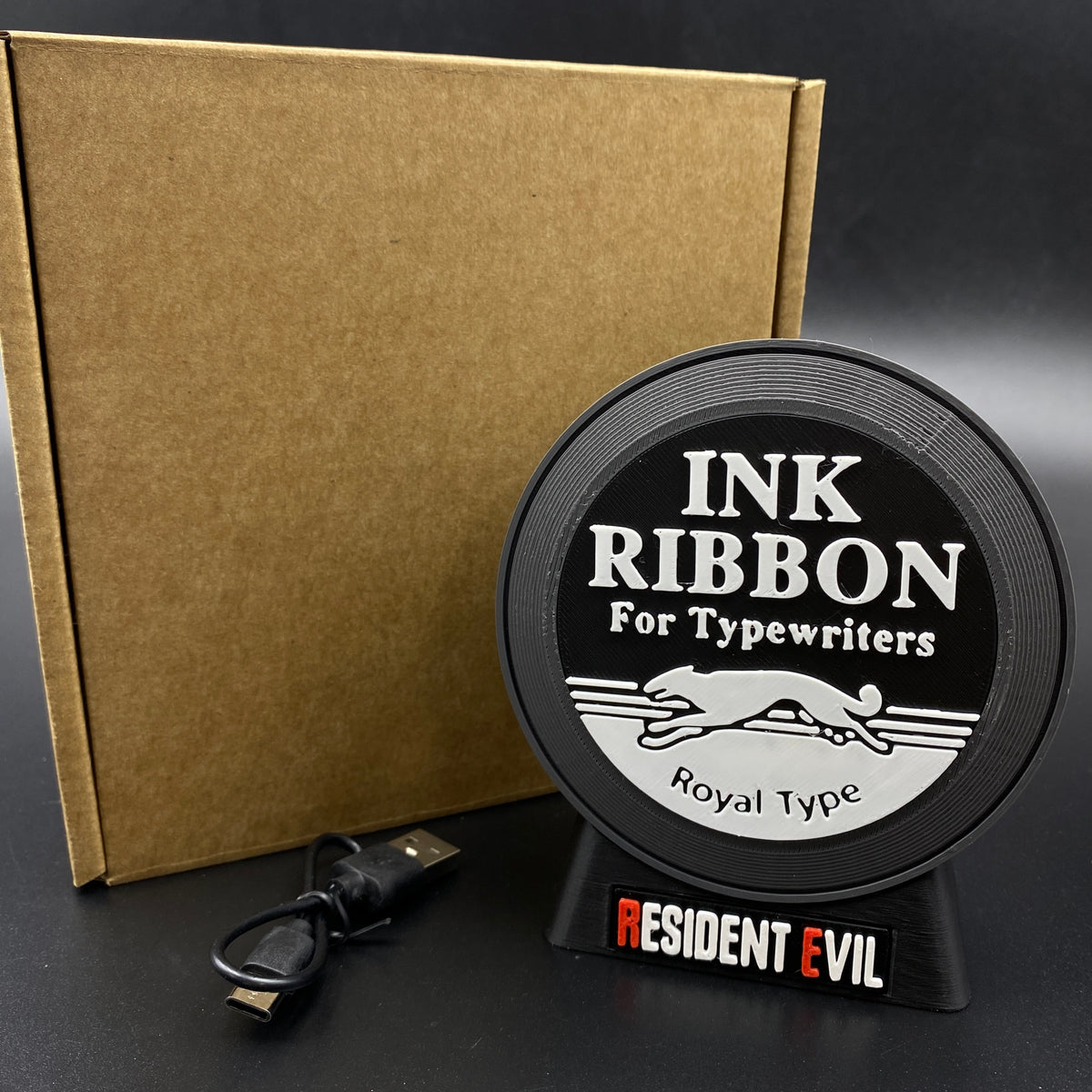 3D Printed Ink Ribbon Bluetooth Speaker Horror Game Themed Desktop Decor Gift