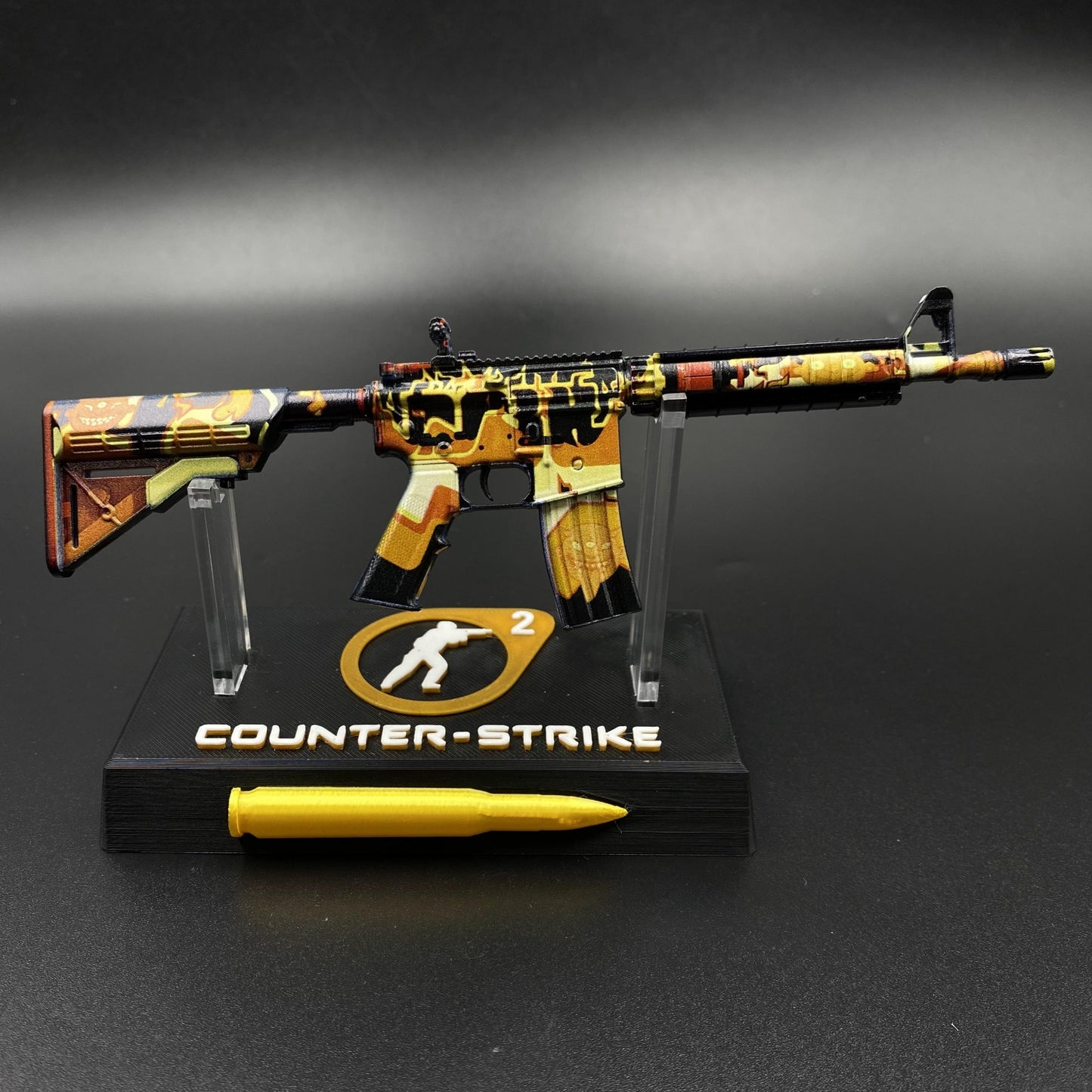 CS Game Skin M4A4 Hellfire Mini Metal Game Replica For Collection