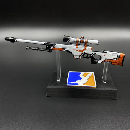 Hot Game CS2 Tiny Gun Asiimov AWP Metal Replica Game Prop Collectible