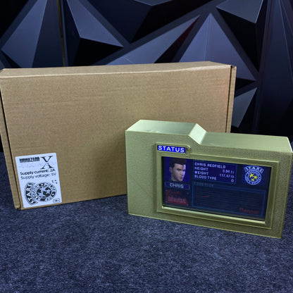 3D Printed Biohazard Code Veronica Inspired Chris Status Panel Replica Prop