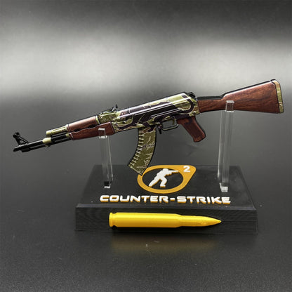 Tiny AK-47 Jaguar Miniature Metal CSGO Fan Art For Display