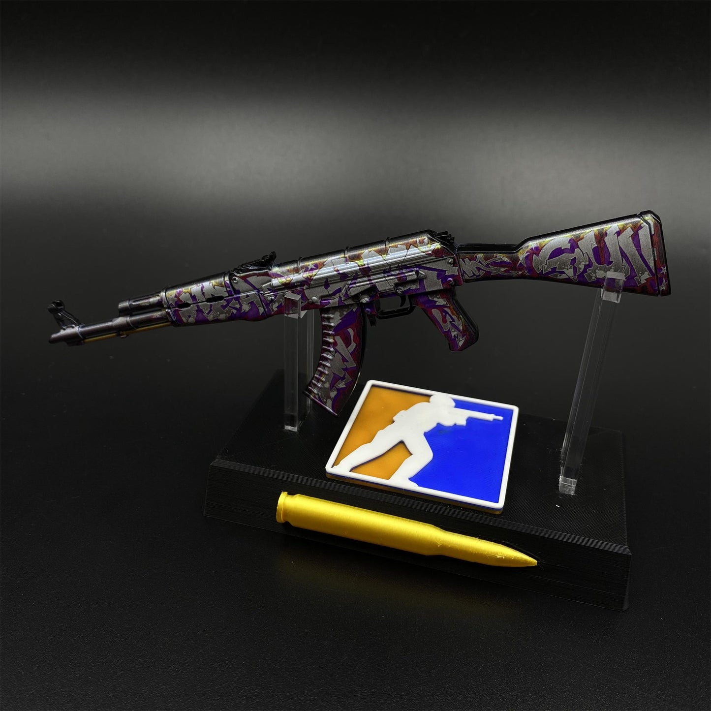 Hot Game CS2 AK47 Head Shot Skin Metal Replica Game Prop Collectible