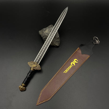 Game for Peace Star Shatter Sword Alloy Replica Battle Royale Game Weapon Prop with Leather Sheath