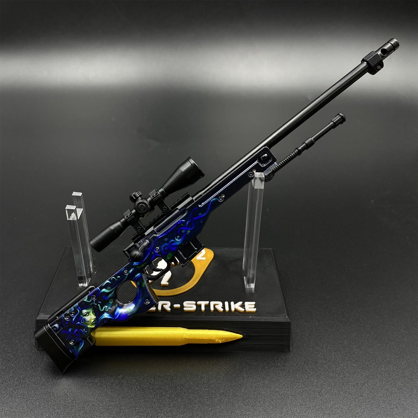Hot Game CS2 Medusa AWP Metal Replica Game Prop Collectible