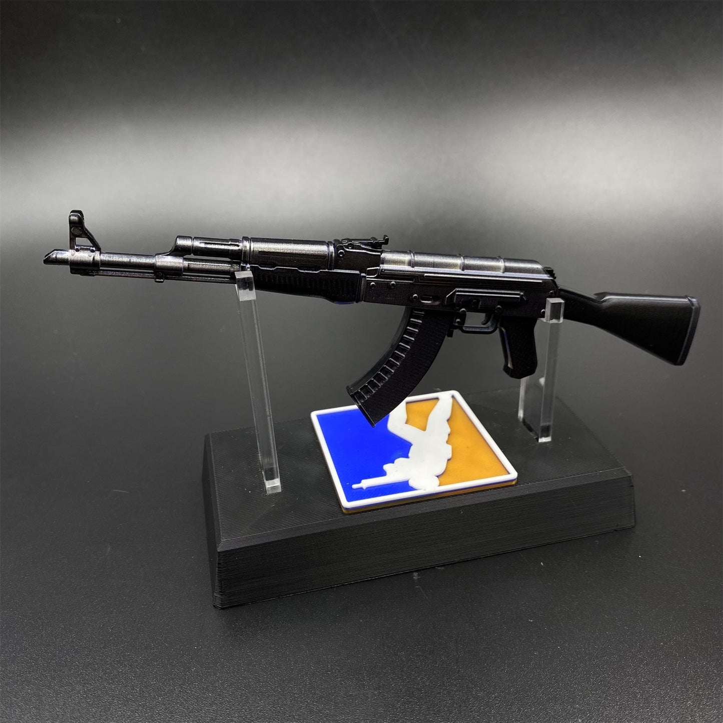 CS2 Game Peripheral - Tiny Gun AK47 Slate Metal Replica Game Prop Collectible
