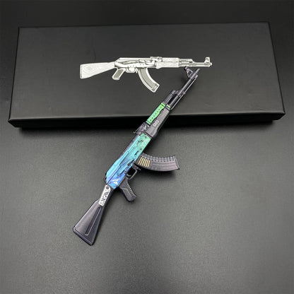 Metal AK47 Ice Coaled Miniature CSGO Fan Art For Collection
