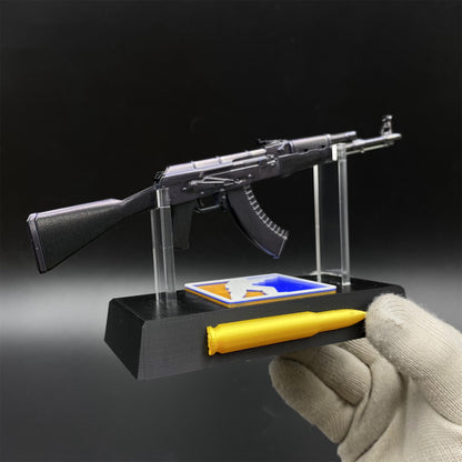 CS2 Game Peripheral - Tiny Gun AK47 Slate Metal Replica Game Prop Collectible
