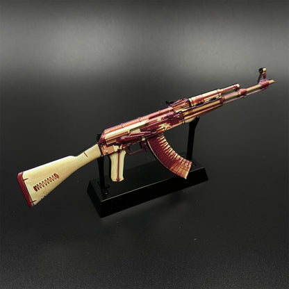 Hot Game CS2 AK47 X-Ray Skin Mini Metal Replica Game Prop Collectible