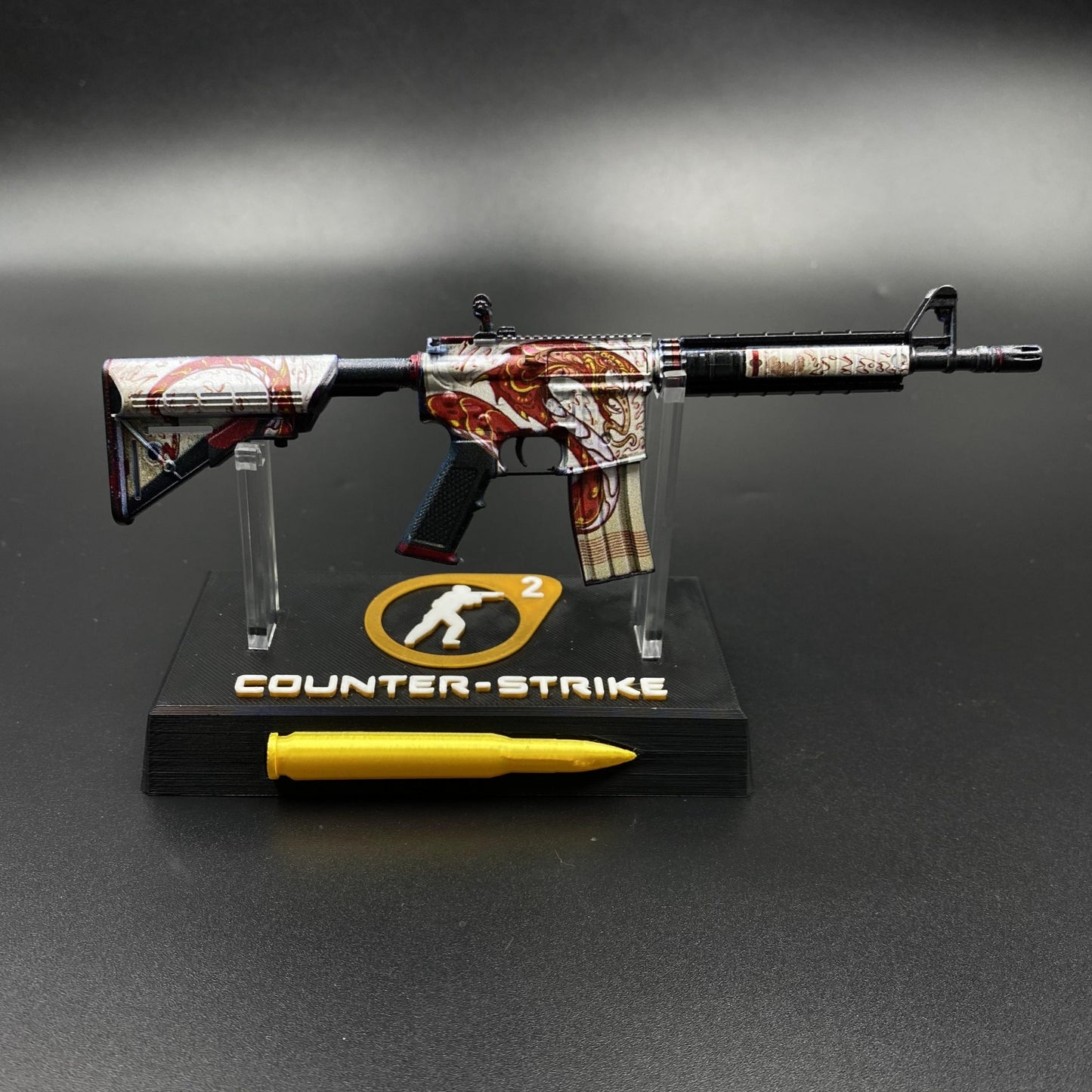 Hot Game CS Skin M4A4 The Dragon King Mini Metal Replica For Collectible
