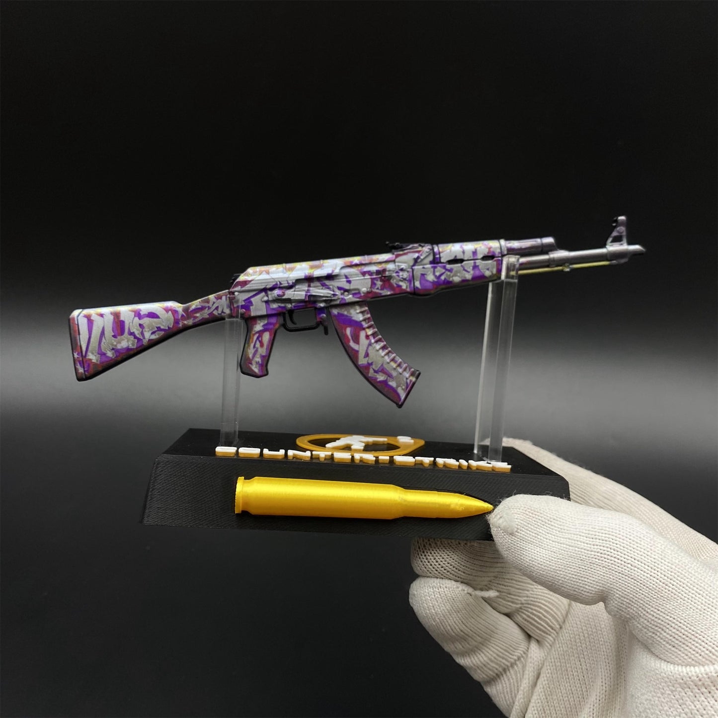Hot Game CS2 AK47 Head Shot Skin Metal Replica Game Prop Collectible