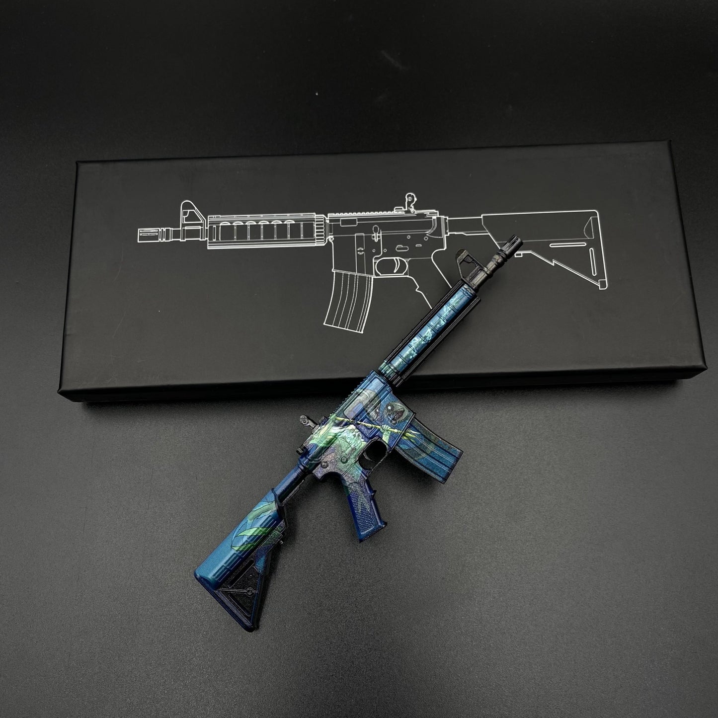 CS Game Skin M4A4 Poseidon Mini Metal Game Replica For Collection