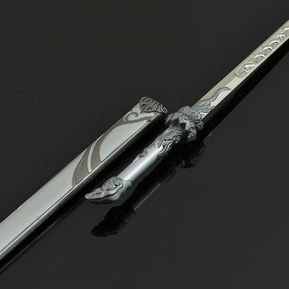 Longxiang Sword Alloy Collectible Replica, Decorative Fantasy Sword with Sheath