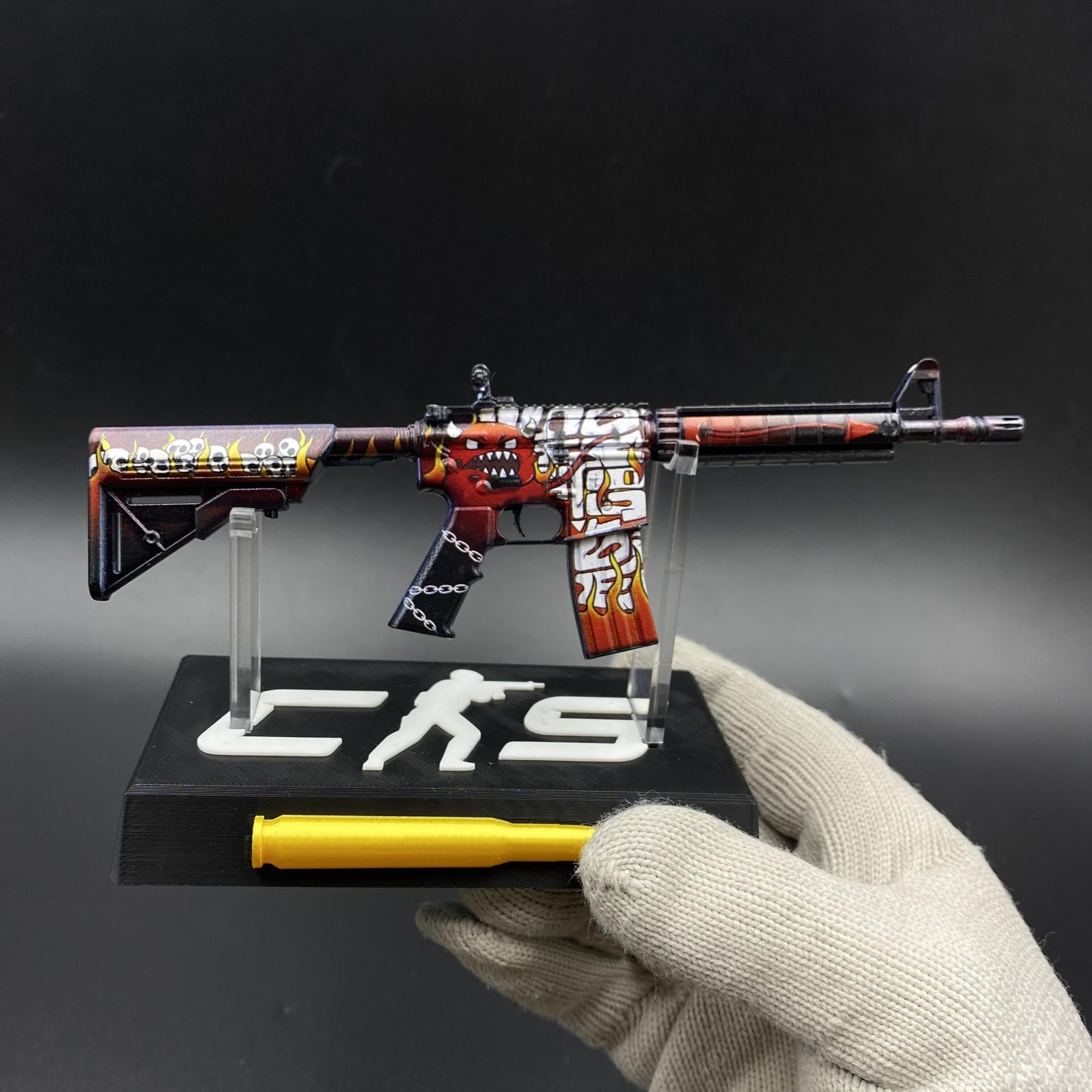 CS2 Game Skin M4A4 Hellfire Mini Metal Game Replica For Collection